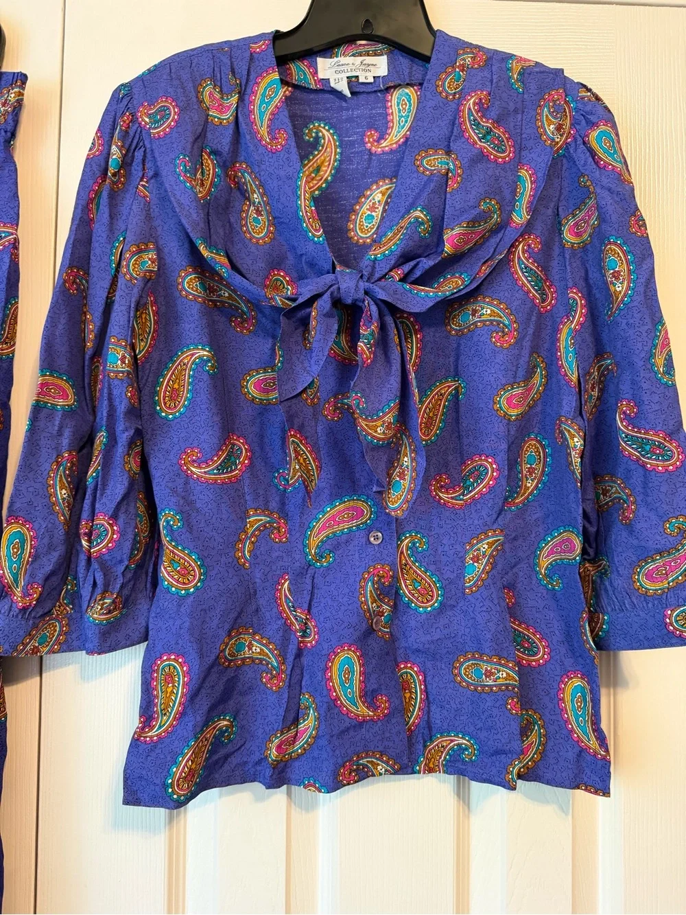 Vintage Laura & Jayne paisley matching set- skirt/blouse
